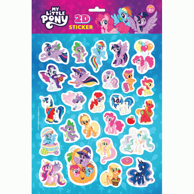 MY LITTLE PONY -think happy… ระบายสีและวาดภาพตามคำศัพท์ + สติ๊กเกอร์ 2 มิติ